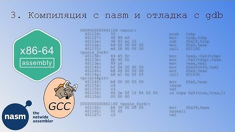 3. Компиляция с nasm и отладка с gdb