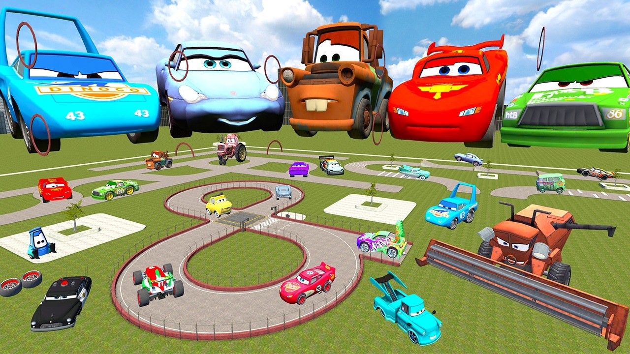 ALL CARS LIGHTNING MCQUEEN AND HIS FRIENDS VEHICLES PLAYGROUND in Garry's Mod