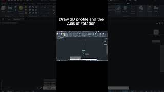 From 2D to 3D Instantly! 🤯REVOLVE Command. #autocad #shorts #3ddesign #mechanicaldesign #3dmodeling