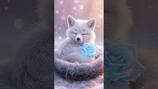 Snowmelt Arctic Fox Kit   Frozen Rose | DreamFluff Loops. #shorts #shortvideo