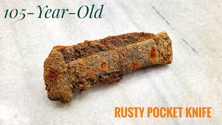 Restoration of a 105YearOld Rusty Pocket Knife | 15 MIN RESTORATION