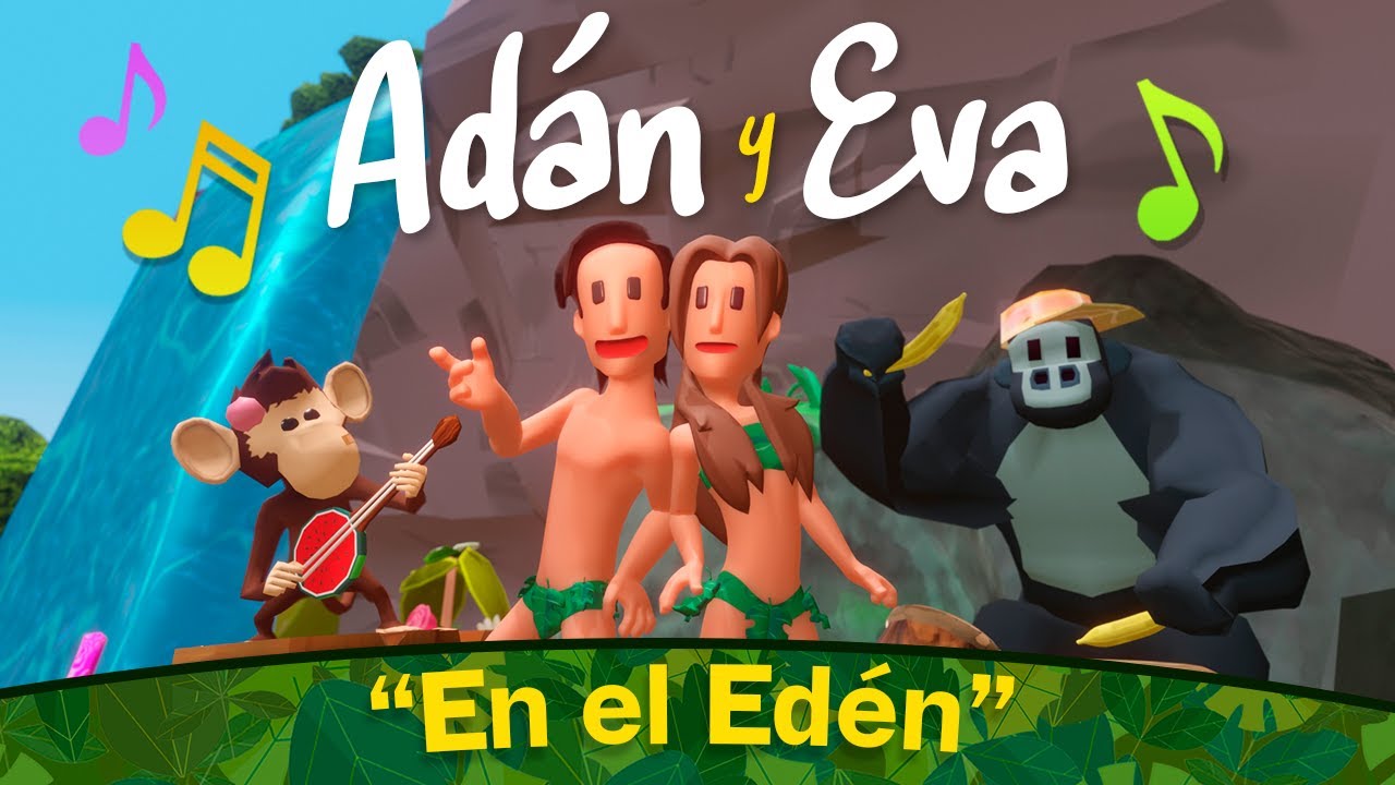 ADÁN y EVA: En el Edén 🎶 Video Musical | BIBTOONS Historias Biblicas Animadas