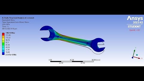 Static structural analysis of a wrench in Ansys Workbench