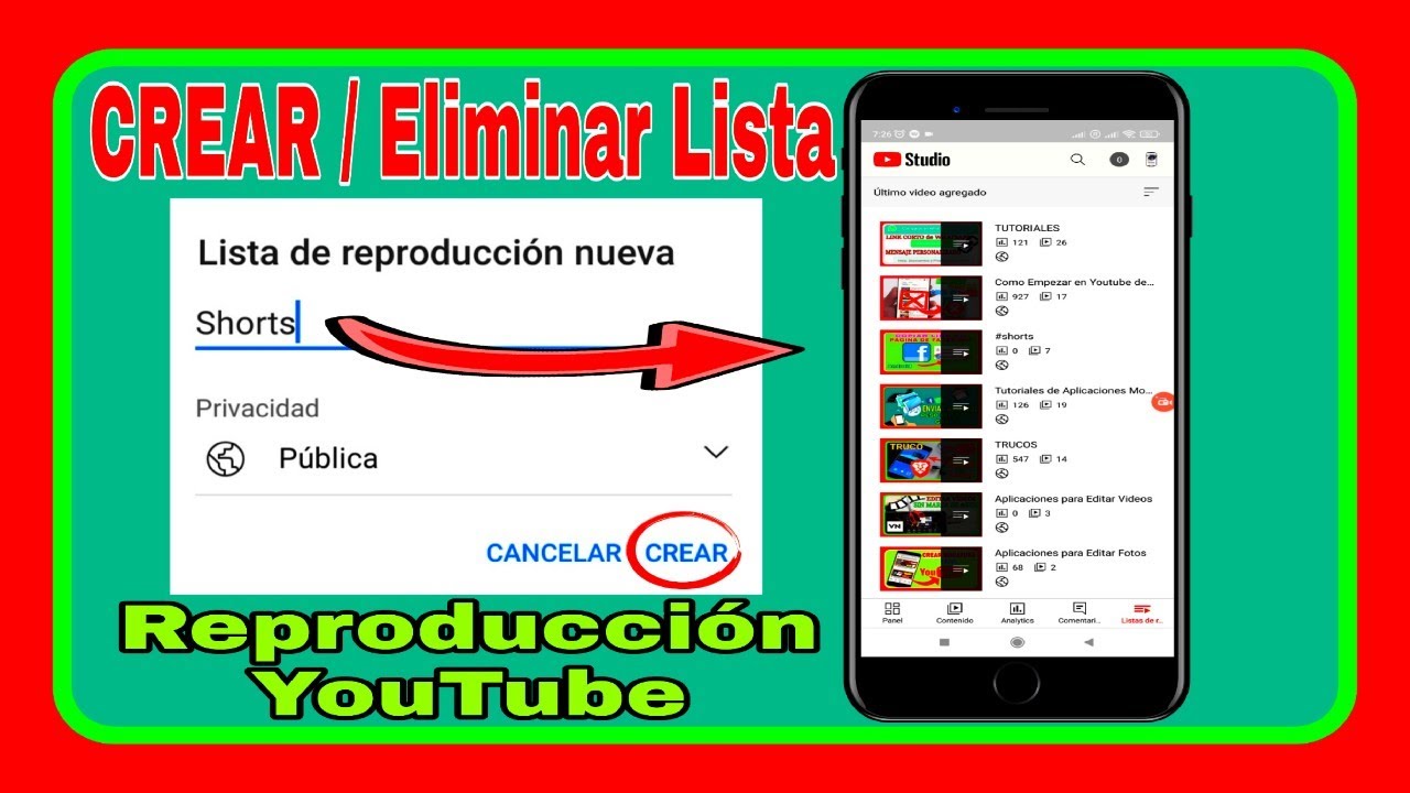 💥Cómo Crear Lista de Reproducción en YouTube desde el Celular 2022 ...