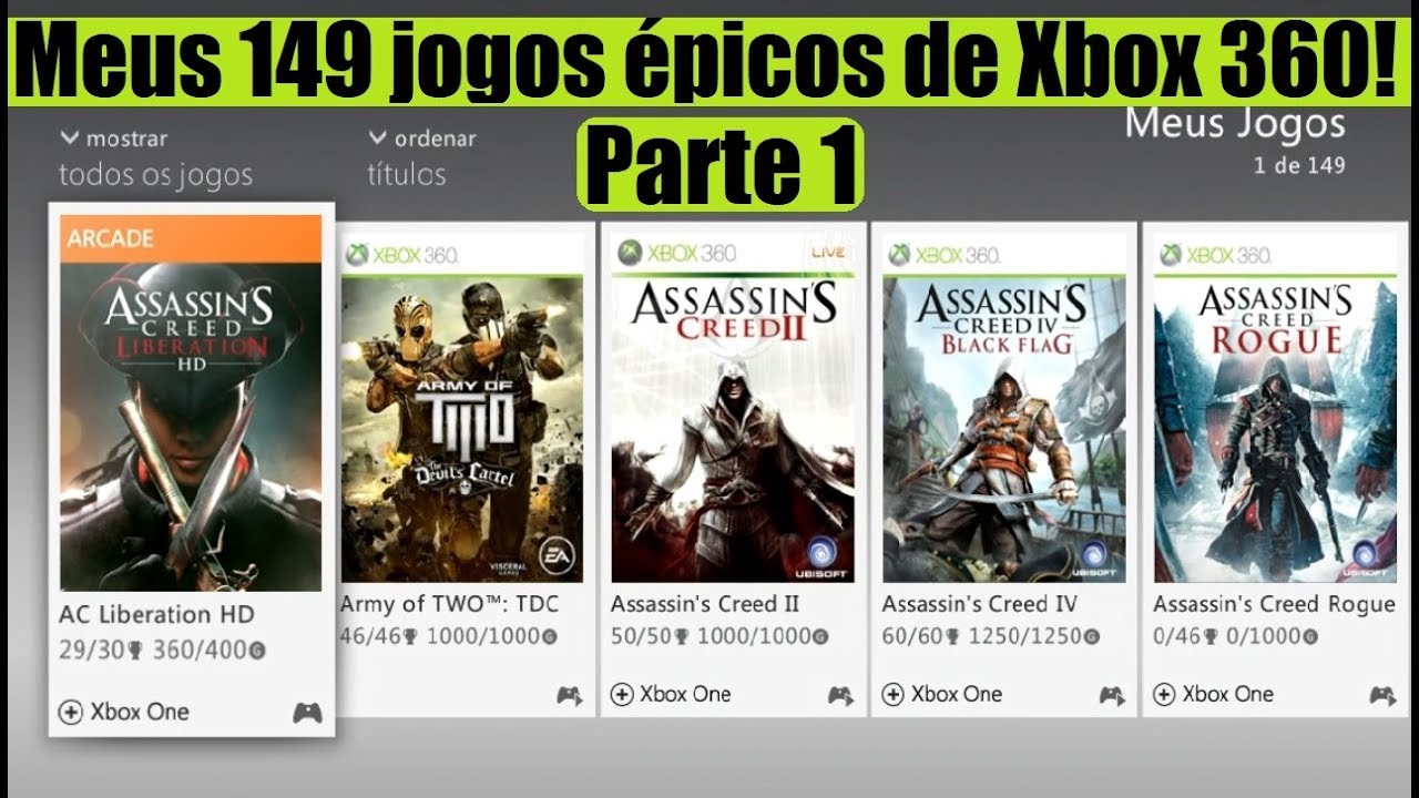 Minha Coleção de Jogos Em Mídia Digital Do Xbox 360 