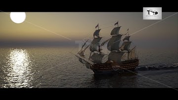 Realistic 3D Animation Video in Ocean Water