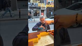 "Man’s Hilarious Reaction When Vendor Cuts This MASSIVE Turkish Cake! 😂😱". #shorts