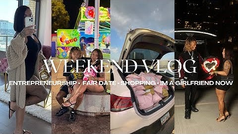 weekend vlog | shopping spree, fair date, he asked me to be his girlfriend, topgolf + more!