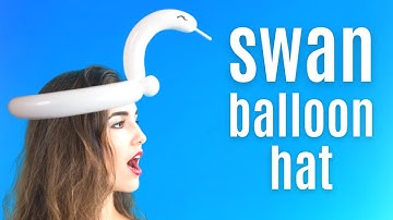 Swan Balloon Hat - How to Make a Balloon Hat Easy #balloonanimalhat