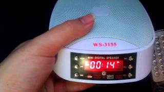 Download Mini Speaker (WS-3155) Removable Battery MP3 / CARD / USB / FM-RADIO / DISPLAY LED / REMOTE Mini Speaker (WS-3155) Removable Battery MP3 / CARD / USB / FM-RADIO / DISPLAY LED / REMOTE
