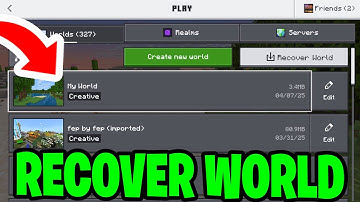 How To Recover Deleted Minecraft Worlds Bedrock! - Tutorial