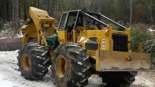 CAT Grapple Skidder,Pulling Big White Pine Log. by charles toth 14,539 views 10 years ago 53 seconds