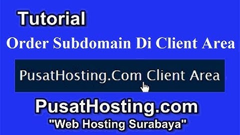 Order Subdomain di Client Area By PusatHosting
