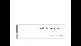17 - State Management in asp.net mvc