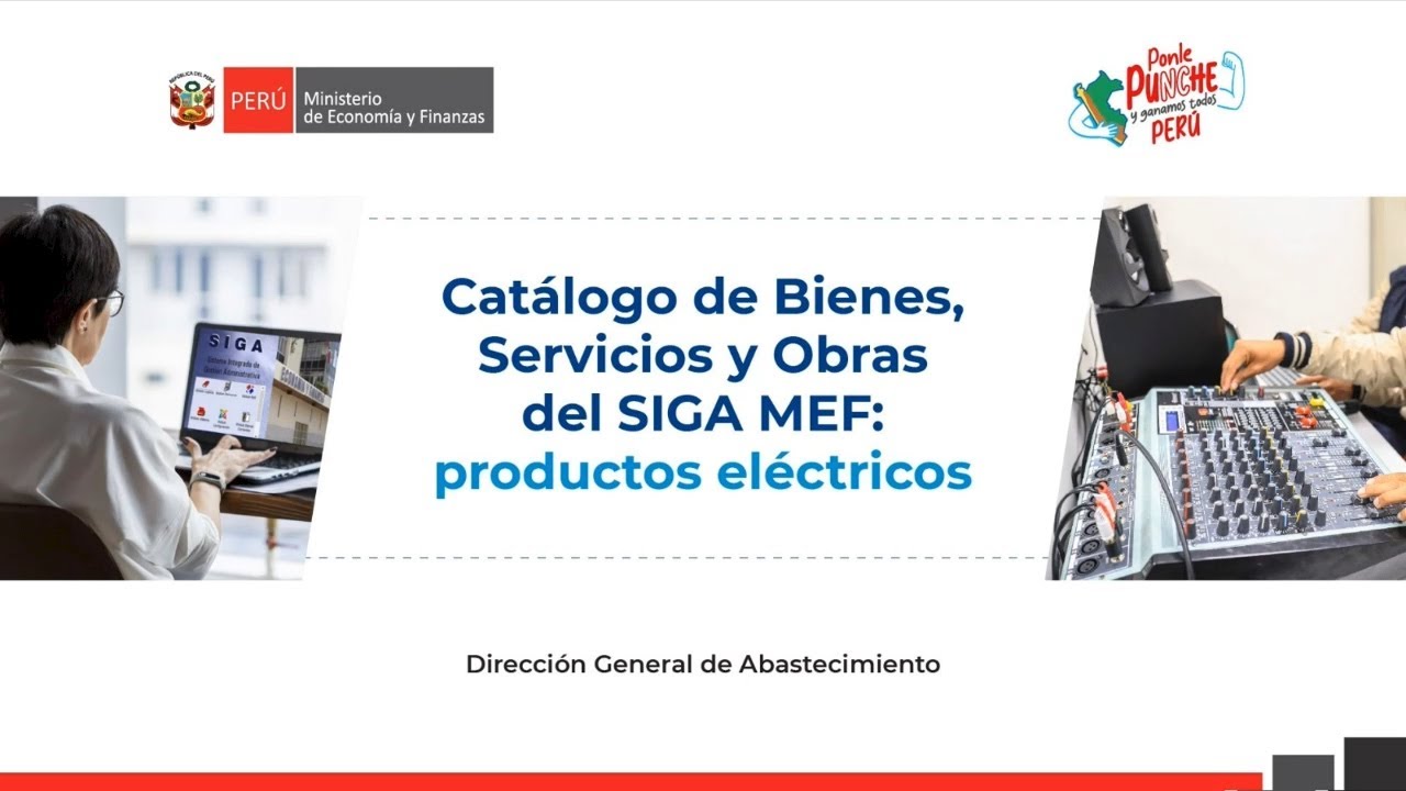 Catálogo de bienes, servicios y obras del SIGA MEF: productos