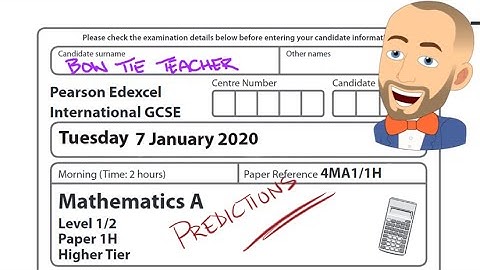 January 2020 1H Predictions! (Edexcel IGCSE Maths)