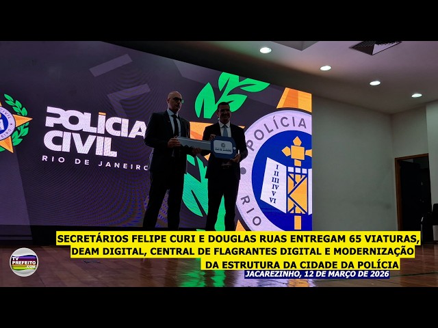 Secretários Felipe Curi e Douglas Ruas entregam 65 viaturas e DEAM Digital na Cidade da Polícia