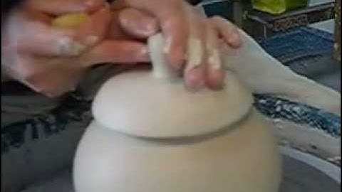 Throwing a Teapot, Adding the Knob to The Lid