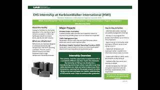 EHS Internship at HarbisonWalker International (HWI) | Montana Henderson