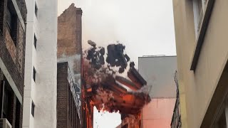 Footage from major building fire in Surry Hills