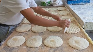 Iranian village bakery vlog🇮🇷| How do they bake and sell 5000 traditional bread a day?