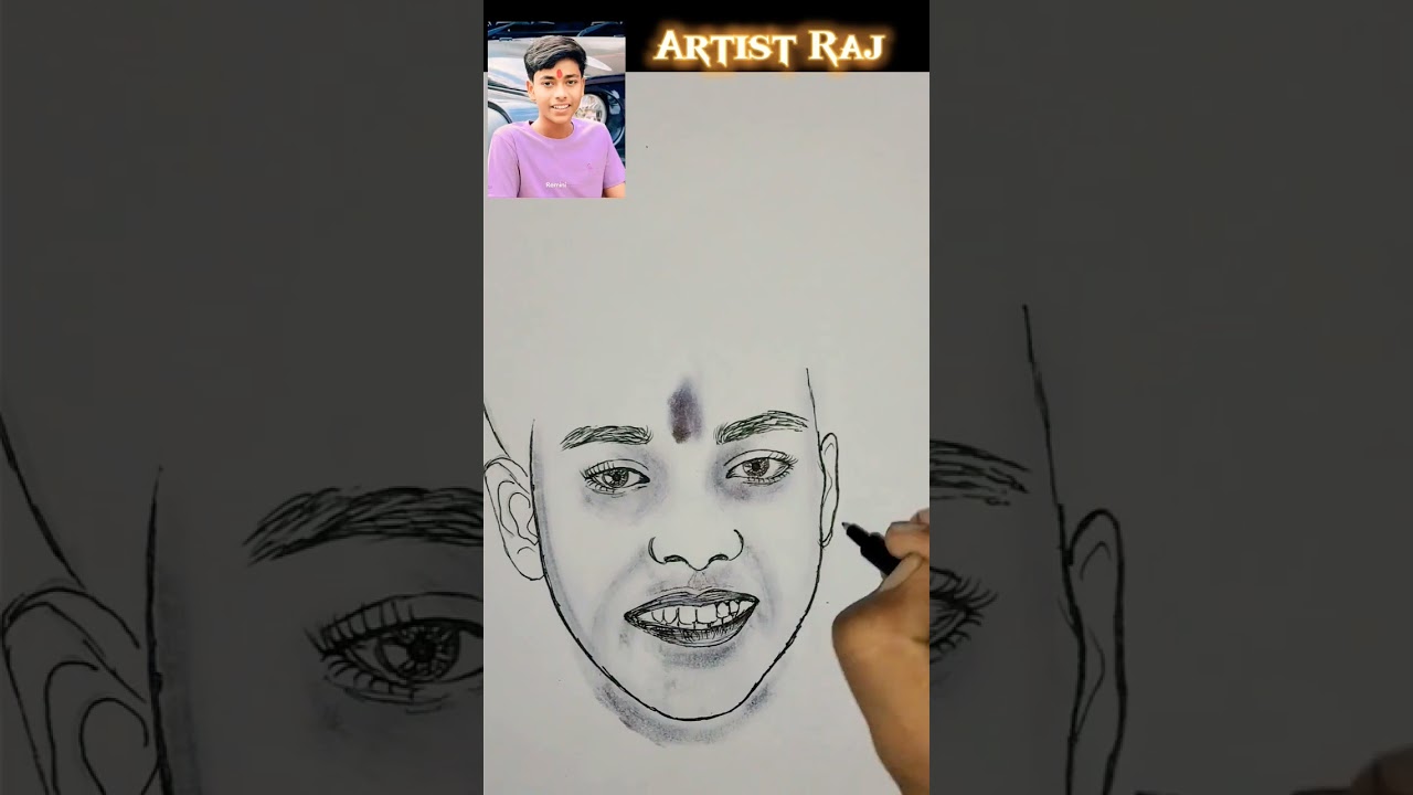 sketch drawing with black pen  