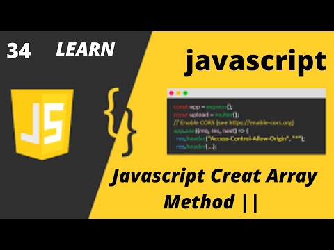 Javascript Create Arrays Method -|| Tutorial In Urdu Hindi