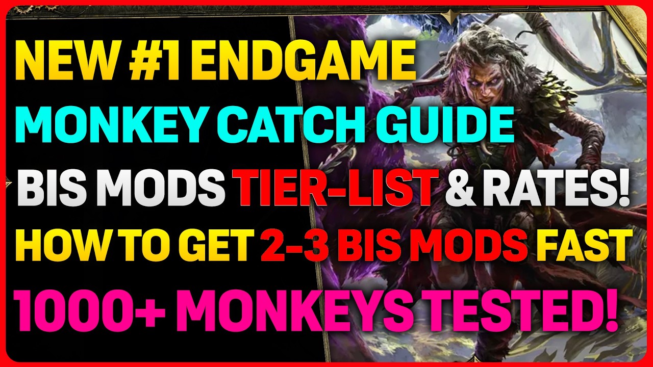NEW 0.5 UNIQUE MONKEY BIS Mods Tier-List & ENDGAME Tame Guide! | 1000+ Monkeys Tested!