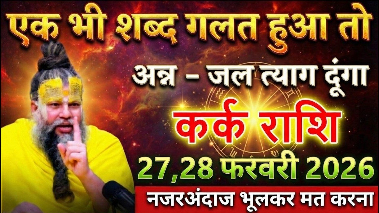 कर्क राशि 27,28 फरवरी अगर ये बात झूठ निकली तो अस्त्र-जल त्याग कर दूंगा @karkbharti221