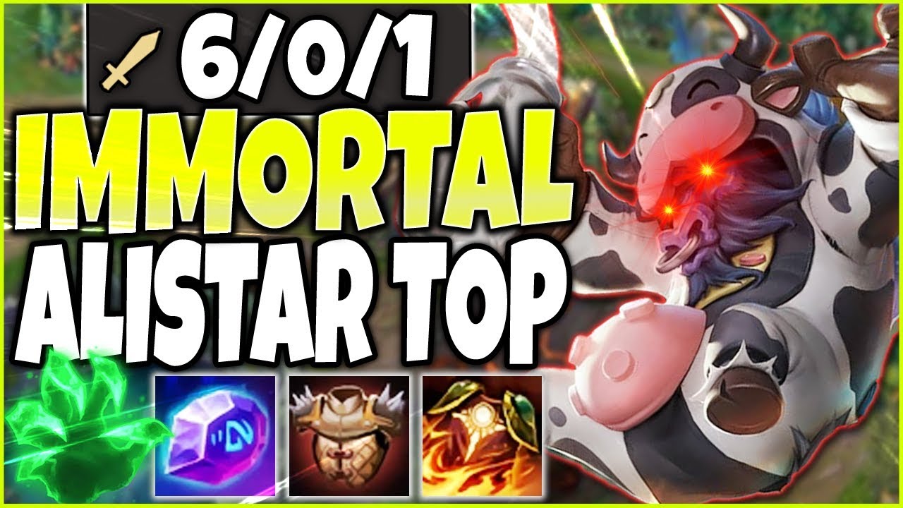 ubetinget Ritual Fængsling IMMORTAL ALISTAR TOP LANE 🔥 CAN YOU EVEN DIE? BEST ALISTAR SEASON 10  BUILD! LoL Alistar s10 Gameplay - YouTube