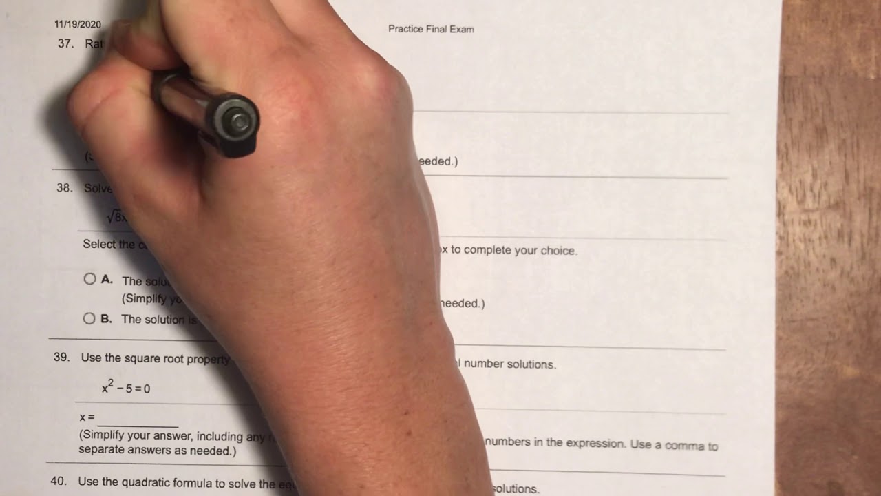 Intermediate Algebra Final Exam Practice Intermediate Algebra Final Exam Practice