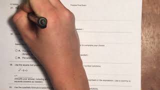 Intermediate Algebra Final Exam Review