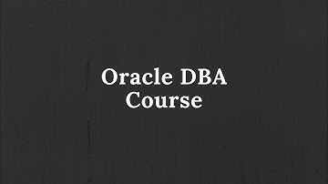 Oracle DBA Demo Class
