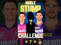 BOULT 🆚 STARC 🆚 WILD CARD | Only middle stump challenge #shorts