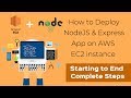 How to Deploy Node js Code on AWS Instance| deploying nodejs app on amazon aws server