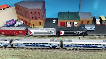 MODEL TRAINS My N Scale Shelf Layout With AMT Commuter Train