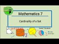 Math 7: Cardinality of a Set │ MathTalinoClassroom