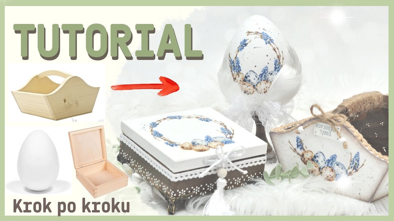 Decoupage zestaw wielkanocny [krok po kroku] No.900