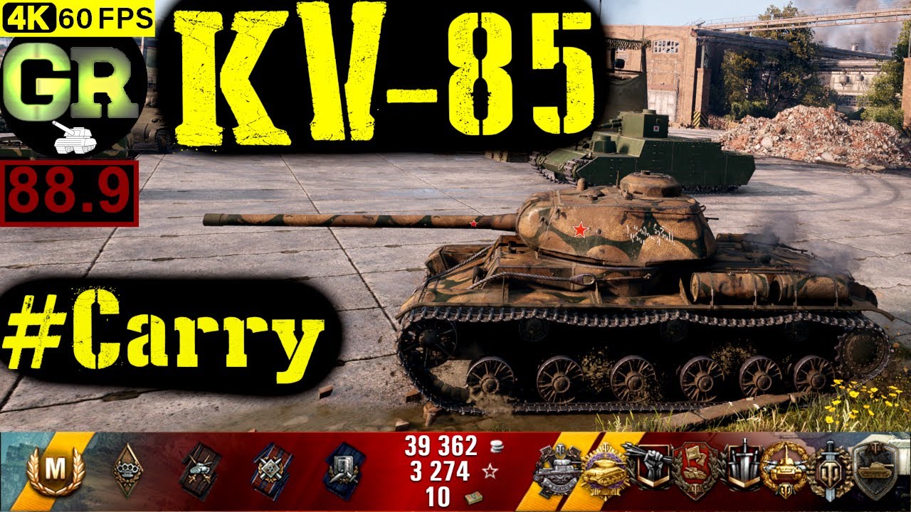 89_World of Tanks KV-85 WoT Replay - 10 Kills 3.4K DMG(Patch 1.4.0)