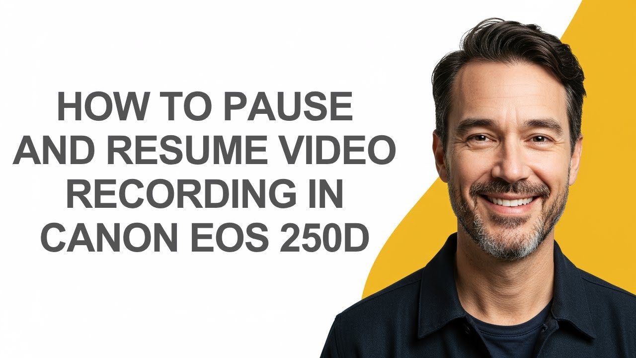 How to Pause and Resume Video Recording In Canon Eos 250d - KevinHowTo