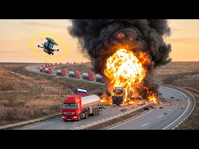 Ukrainian Drones STRIKE Russia’s Fuel Convoy Supplying Crimea — Then THIS Happened...