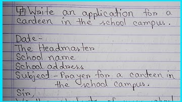 Write an application for a canteen in the school campus.