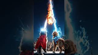 SuperCat and SuperDog saving the world. #digital #cats #dogs