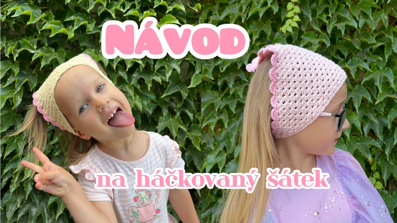 Hackovany letni satek na hlavu a pro pejska - navod zdarma