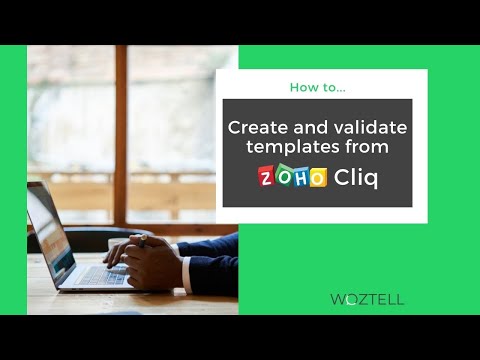 Create, validate, list and send templates from ZOHO Cliq