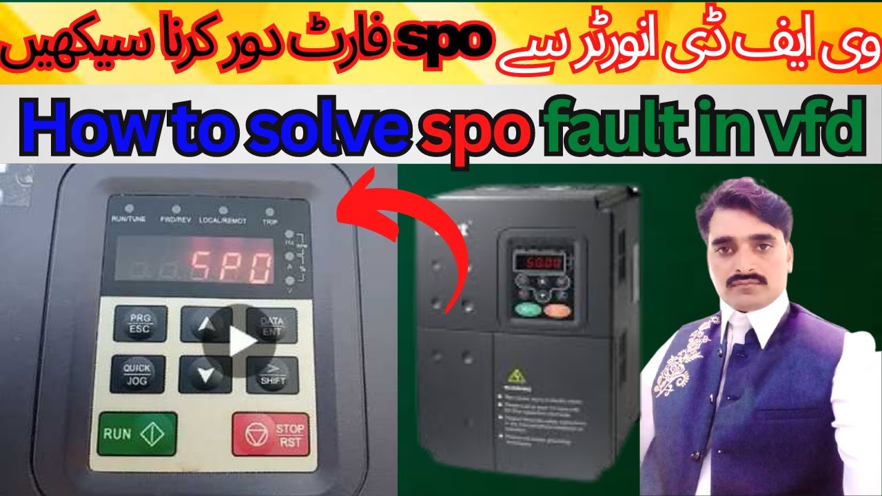 How to solved SPO Fault in VFD Inverter / INVT VFD setting