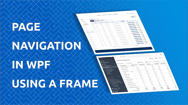 Page Navigation In WPF Using a Frame Control in C#