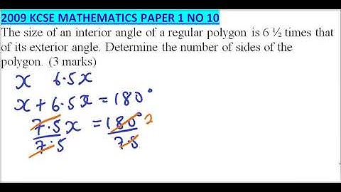 2009 KCSE MATHEMATICS PAPER 1 NO 10