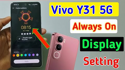 Vivo y31 5g me always on display setting | how to enable always on display in vivo y31 5g ||