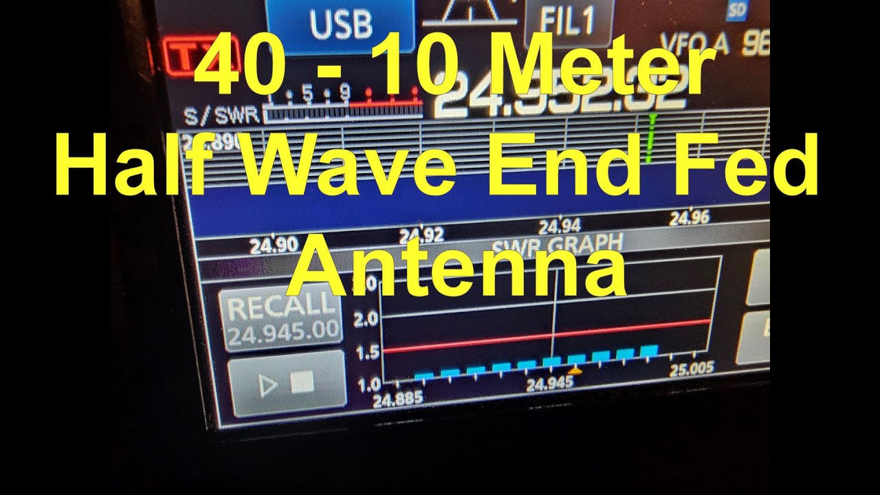 40  10 Meter Half Wave End Fed H F Antenna Ham Radio